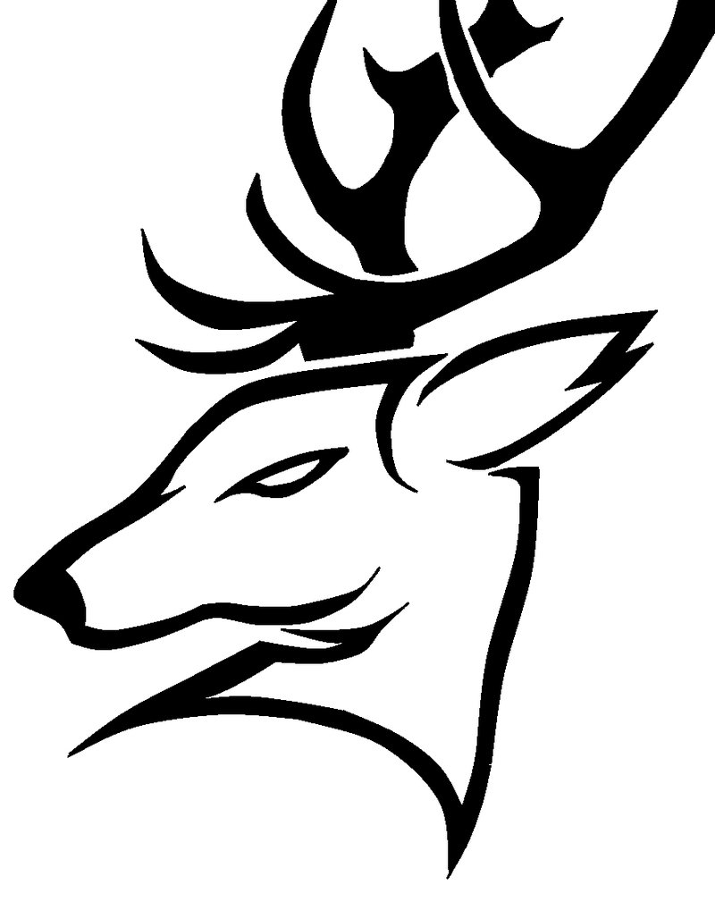 Free head download clip. Deer clipart tribal