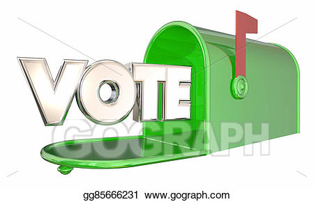 Democracy clipart absentee ballot. Stock illustrations vote election