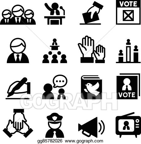 Democracy clipart clip art. Vector stock icon gg