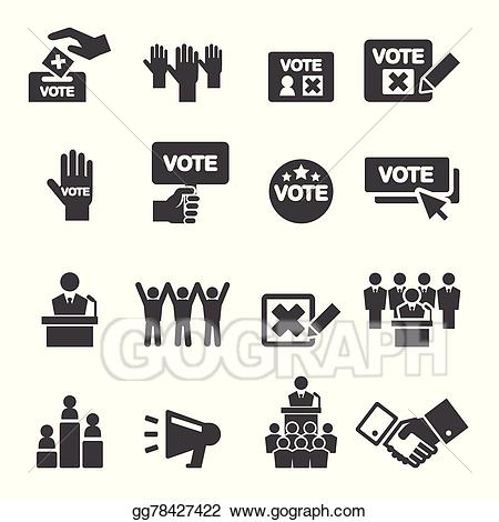 Democracy clipart illustration. Vector icon eps gg