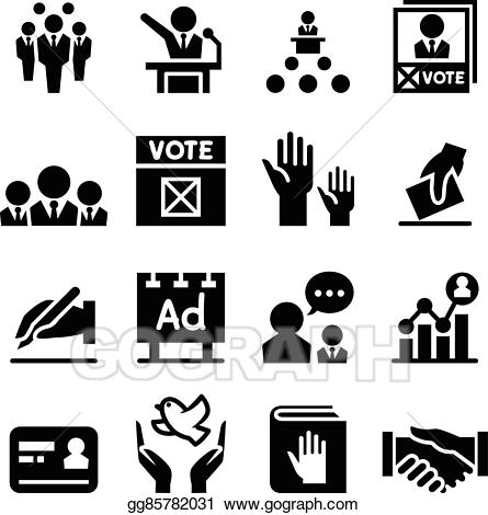 Eps election icon vector. Democracy clipart illustration