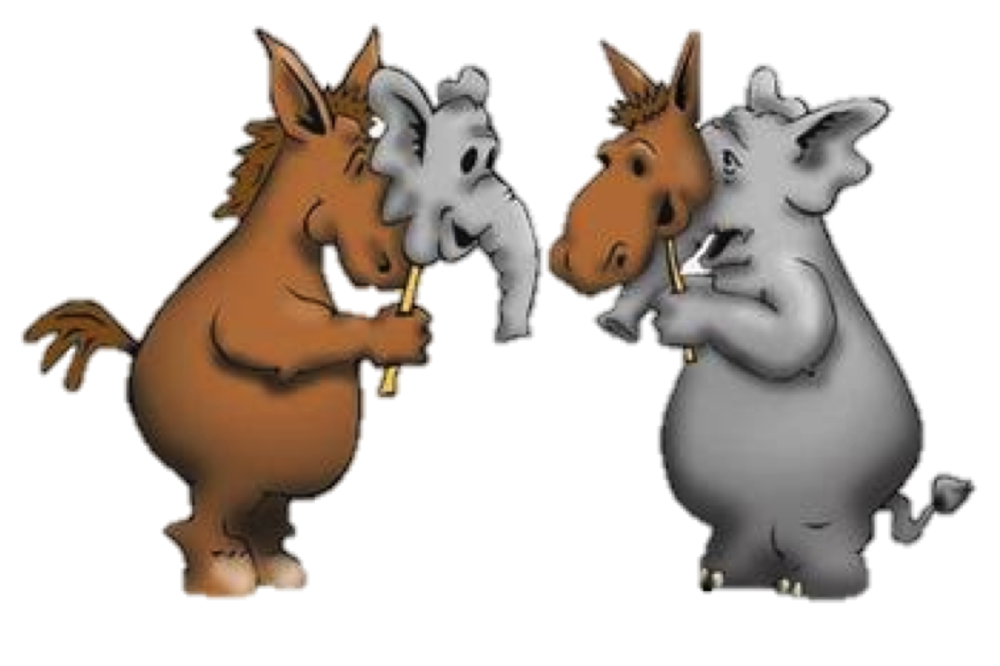 Democracy clipart two party system. Us elections proving the