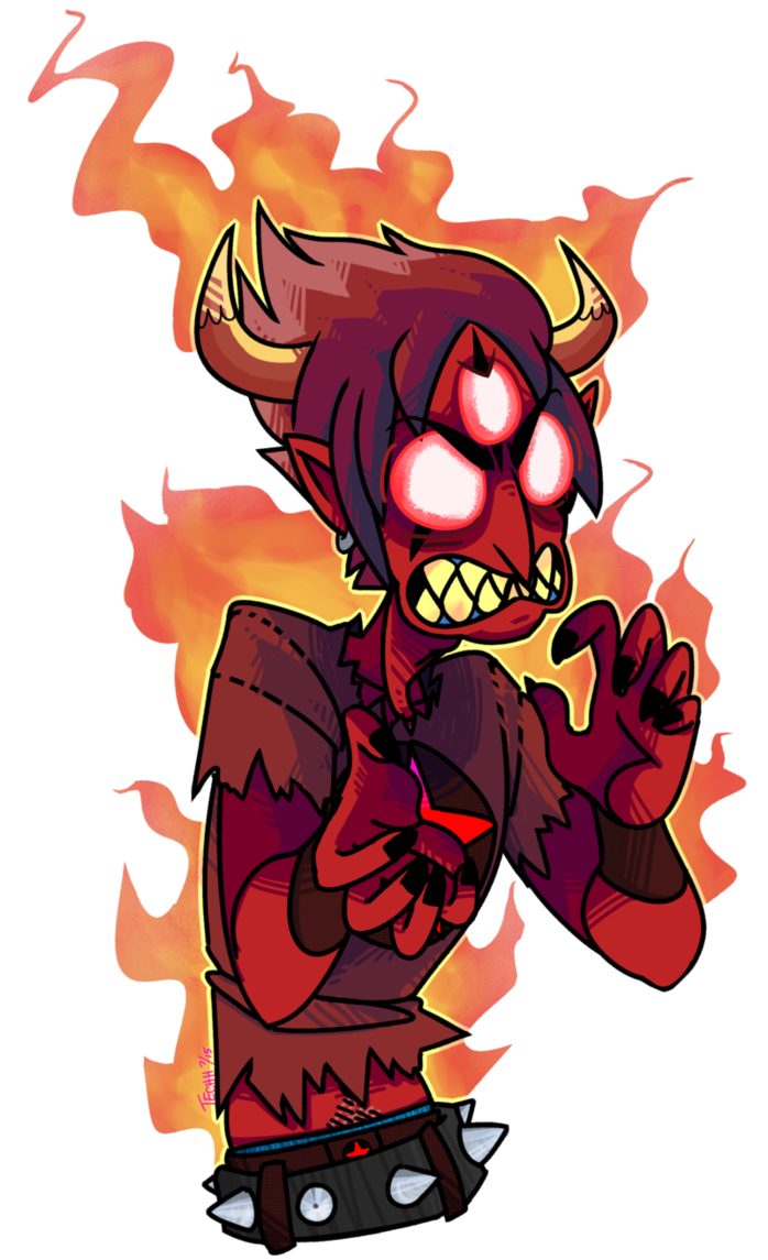 demon clipart angry