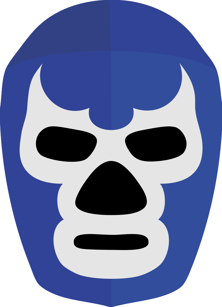 File mascara blue demon. Wrestlers clipart vector