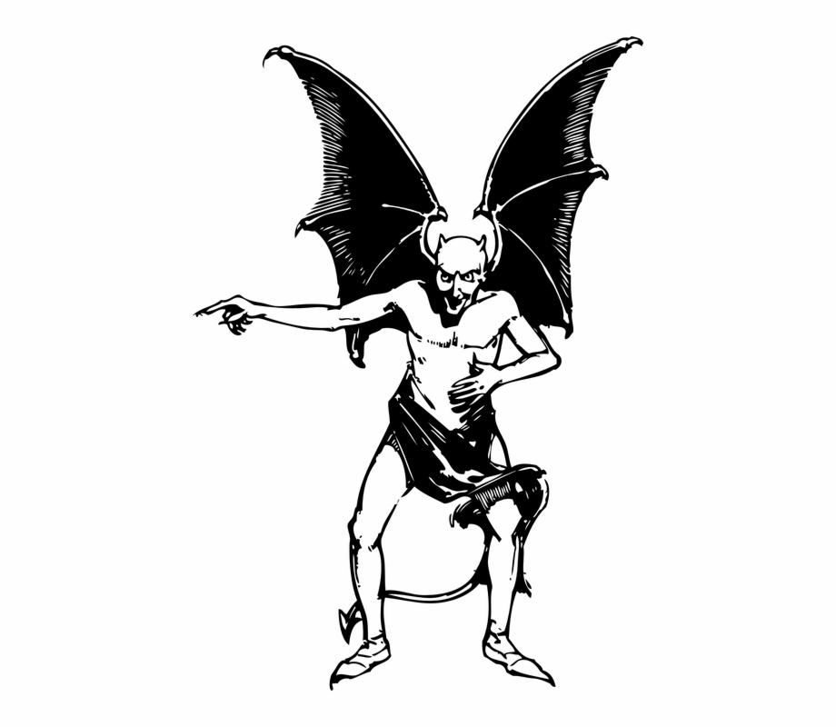 Wings horns pointing evil. Demon clipart devil costume