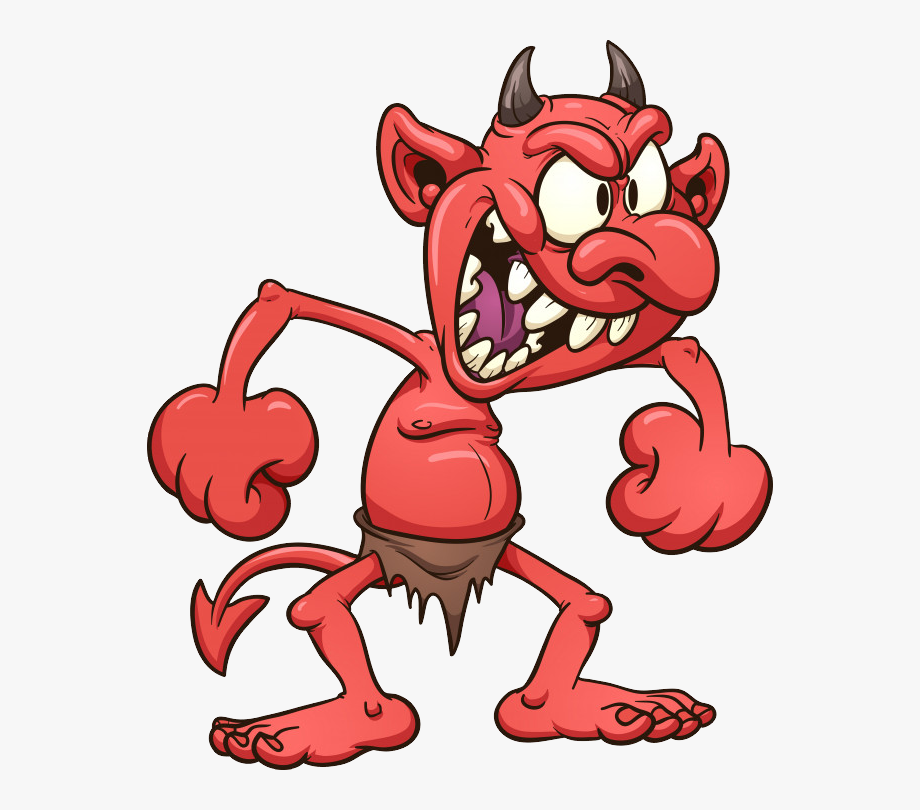 Demon clipart malevolent. Crazy devil cliparts cartoons