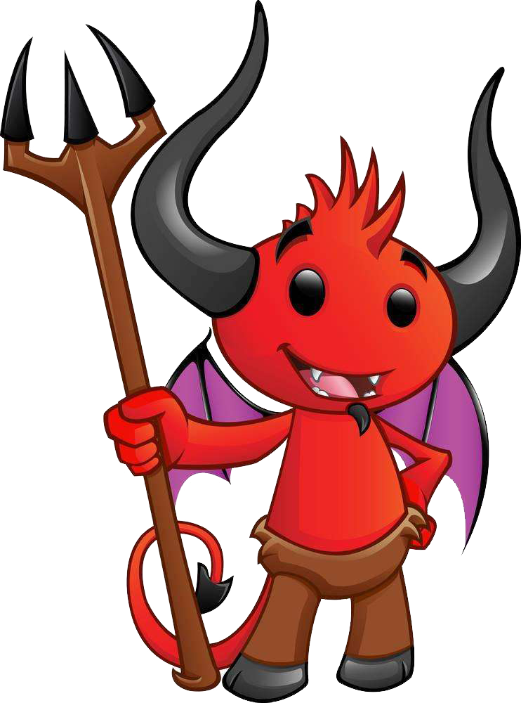 Demon clipart satanic. Devil clip art happy