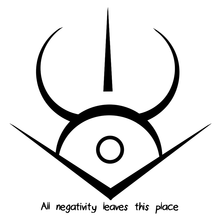 All negativity leaves this. Demon clipart supernatural symbol