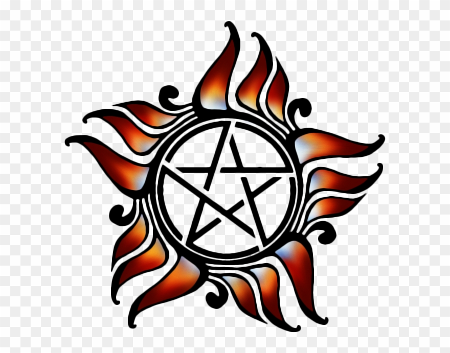 Demon clipart supernatural symbol. Inspired anti possession 