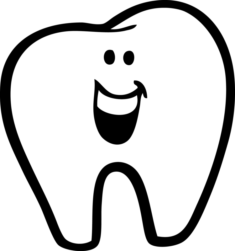 Tooth clipart black and white, Tooth black and white Transparent FREE