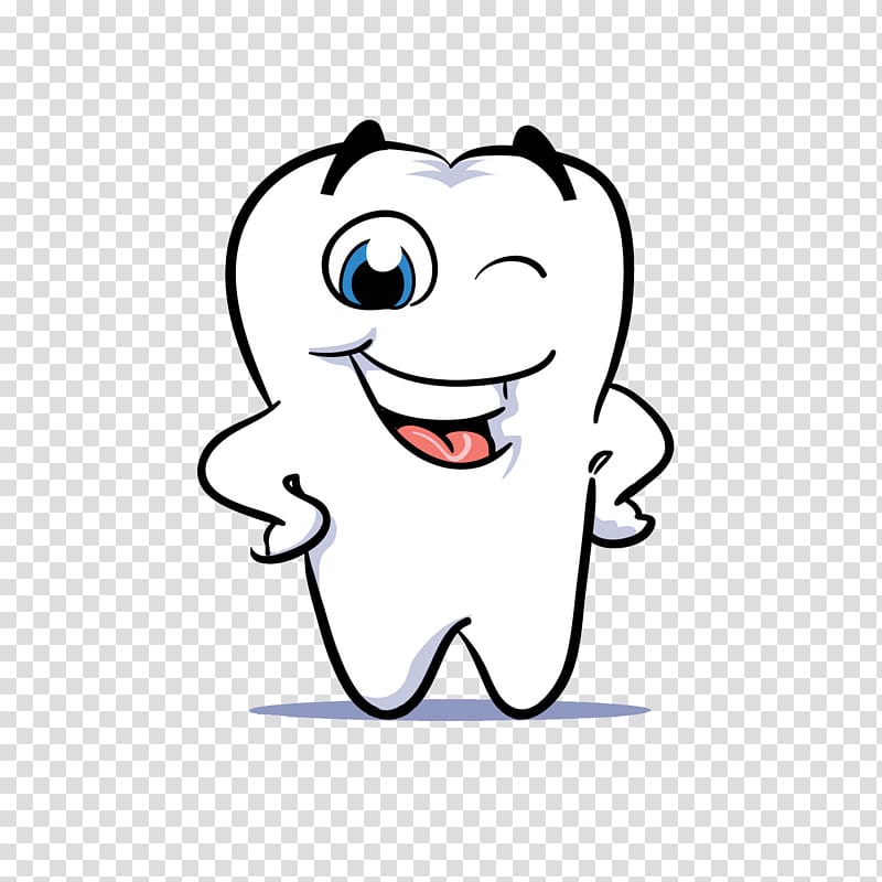 White dentistry smile cartoon. Dental clipart human tooth