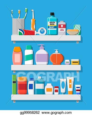Dental clipart hygiene product. Vector illustration oral care