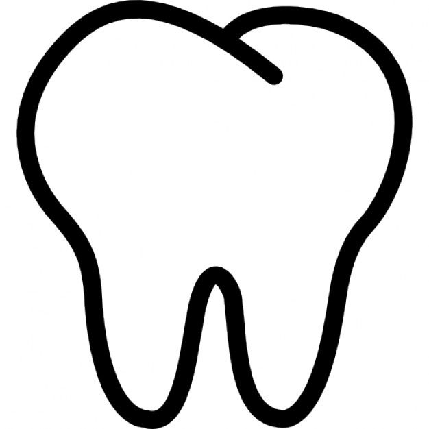 tooth clipart line art