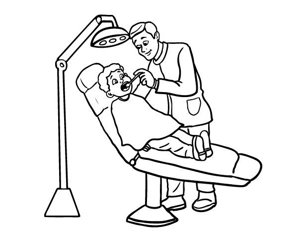 dentist clipart coloring