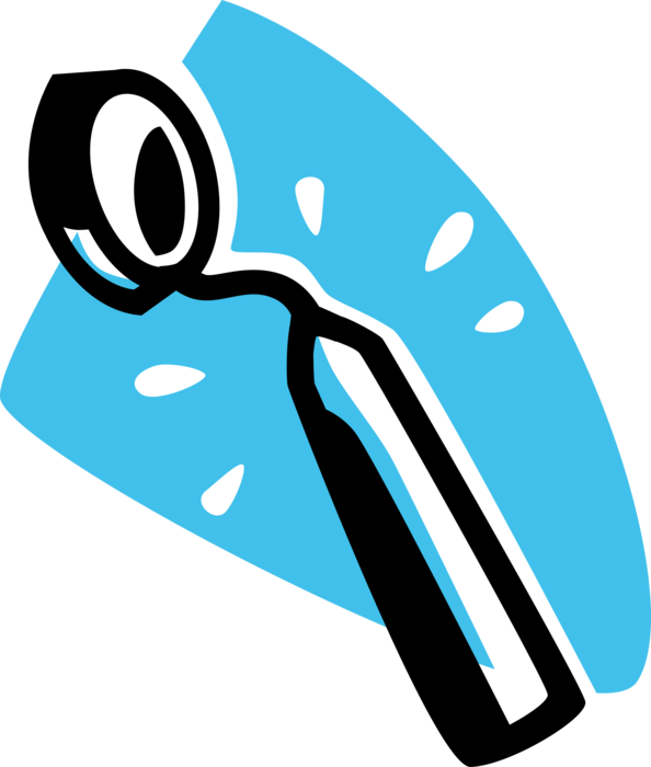 Mirror vector image illustration. Dentist clipart dental instrument