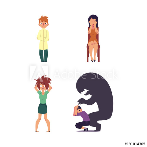 depression clipart anxious woman