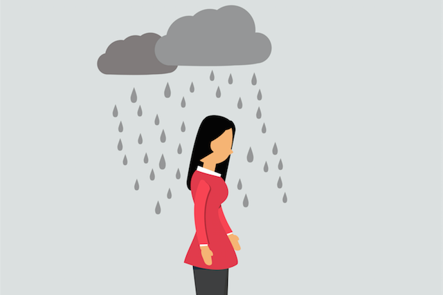 depression clipart anxious woman