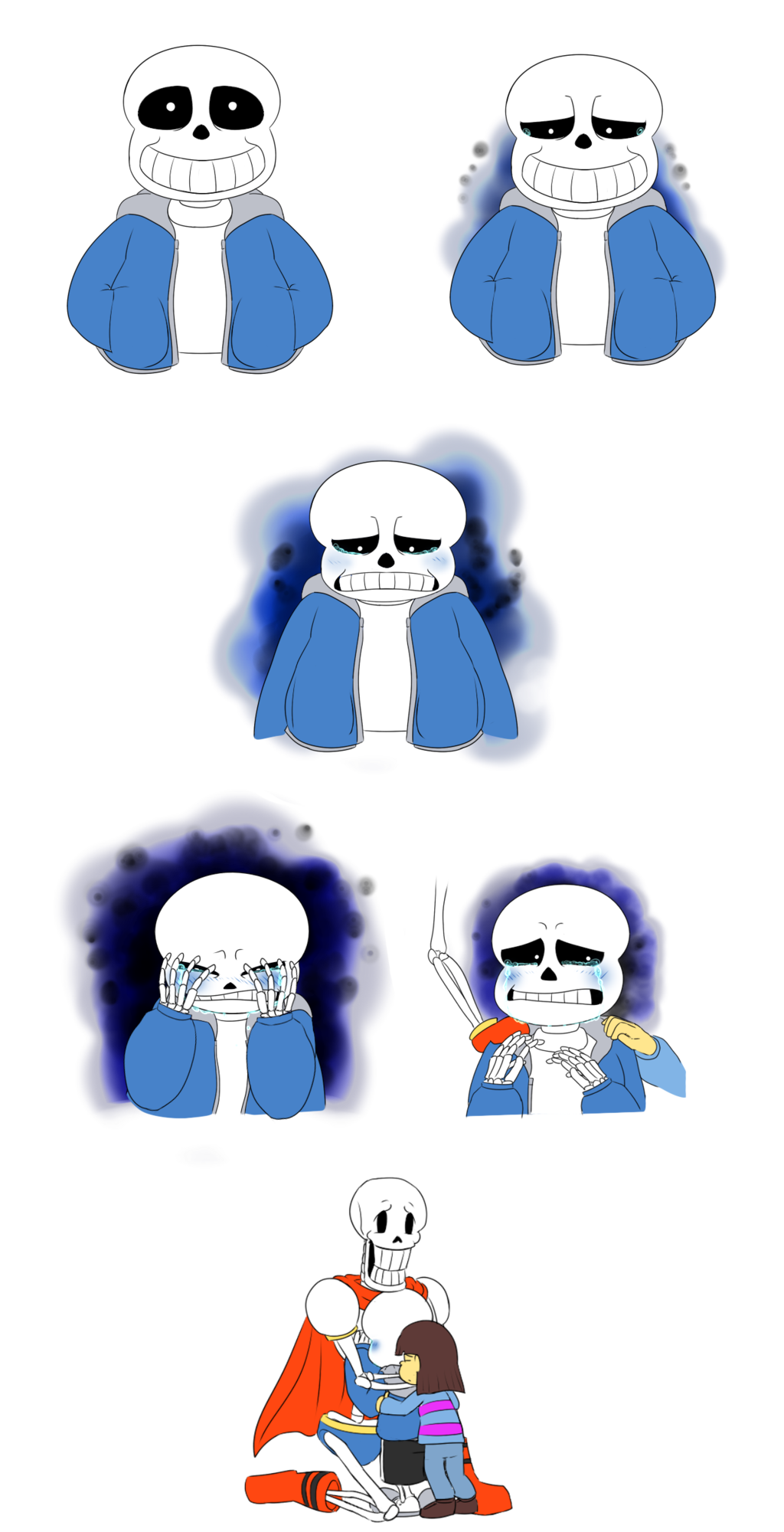 depression clipart comforted