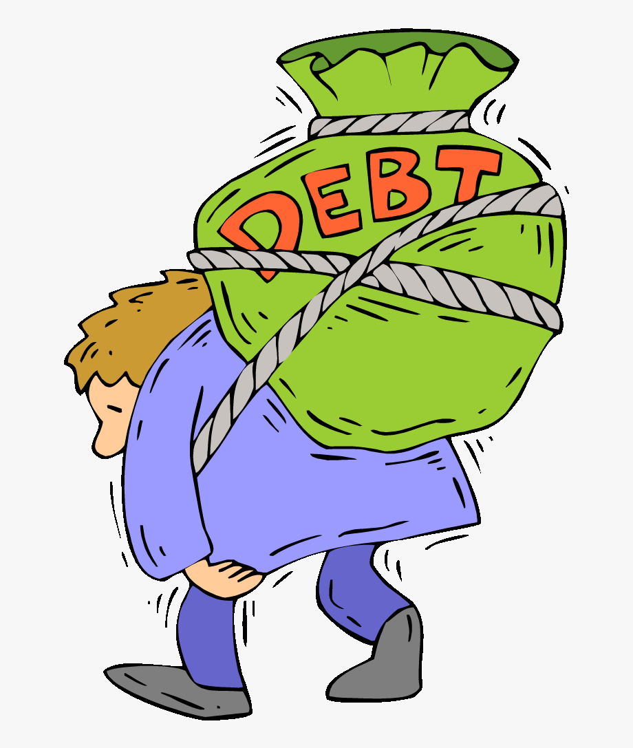 Debt free . Depression clipart parent