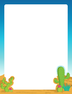 Desert clipart border. Summer pageborders page borders
