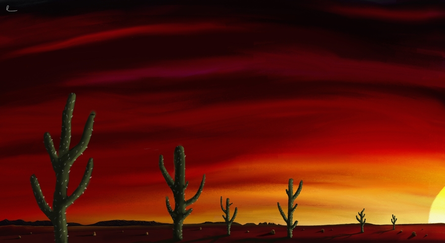 desert clipart desert sunset