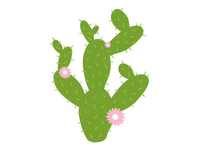 Desert clipart prickly pear. Cactus wall decal weedecor