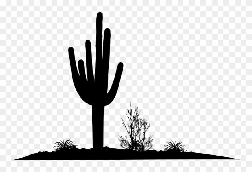 Cactus pinclipart . Desert clipart silhouette