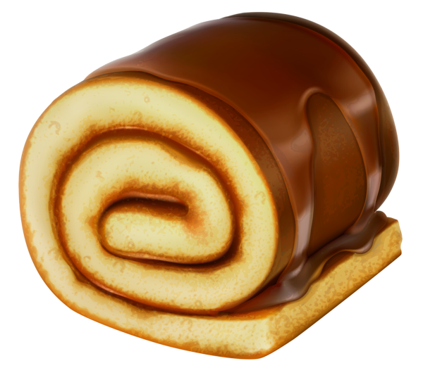 Chocolate roll png picture. Desert clipart sponge cake
