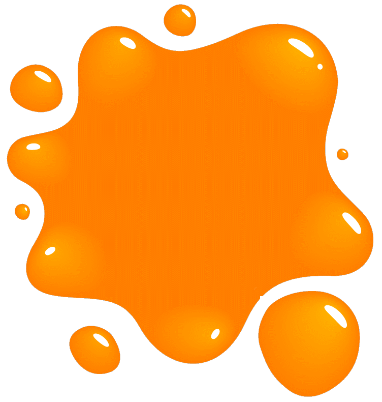Painter clipart bucket. Free orange splat cliparts