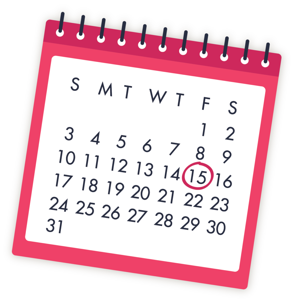 desk clipart calendar date