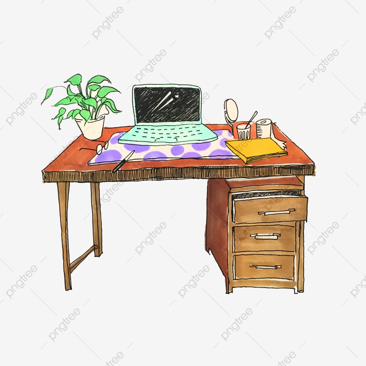 study clipart study table