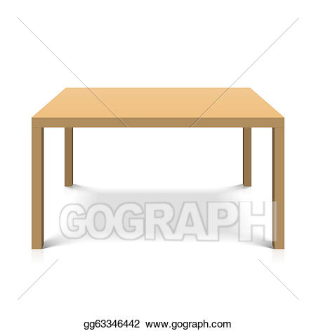 Desk clipart wooden desk. Vector art table drawing