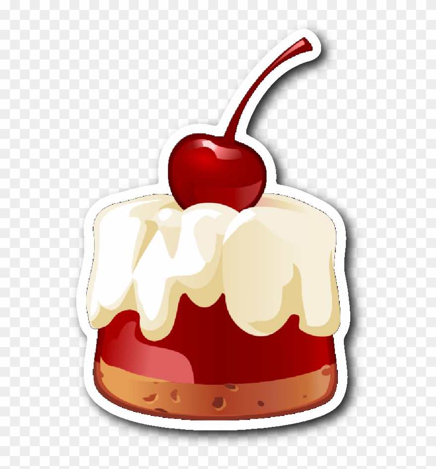 Jello with on top. Dessert clipart cherry cake