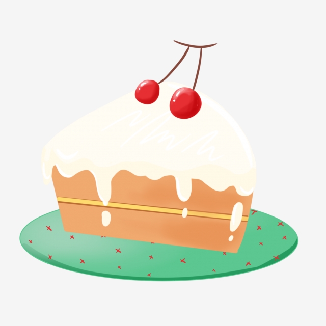Dessert clipart cherry cake. Hand painted delicious baking
