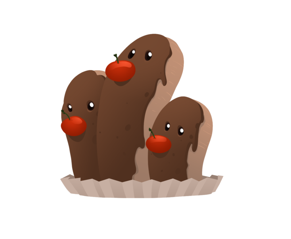 Dugtrio as a by. Desserts clipart chocolate eclair