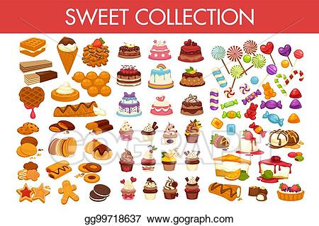 desserts clipart colorful candy