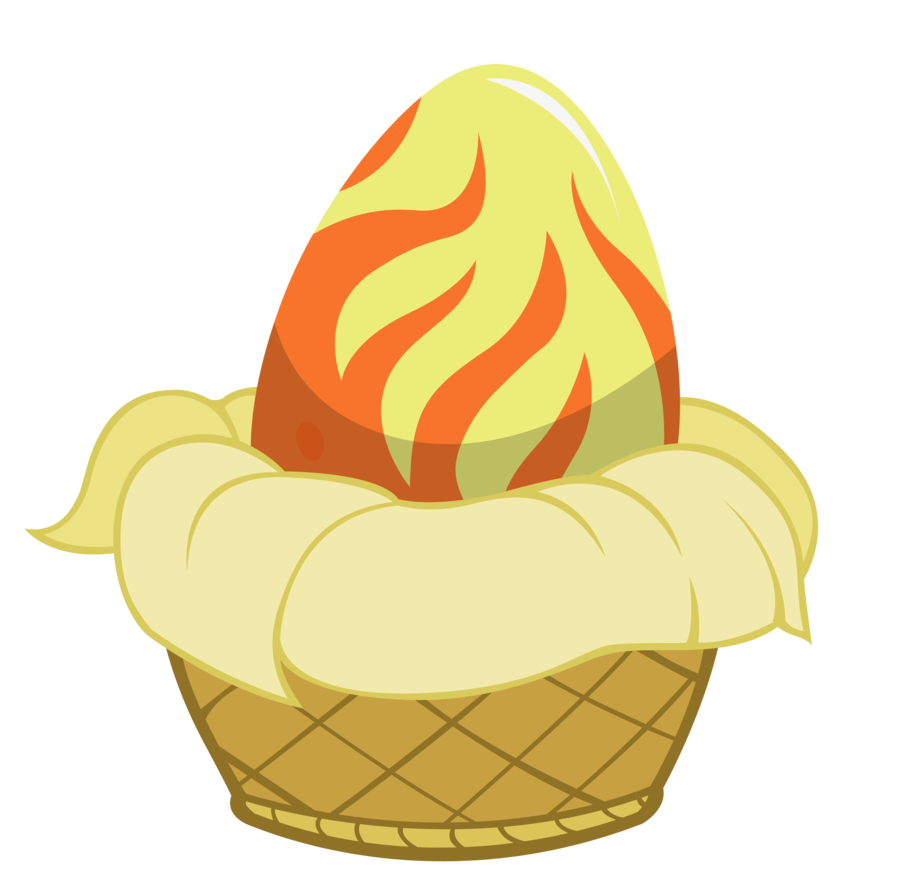 Phoenix in a basket. Desserts clipart egg pie