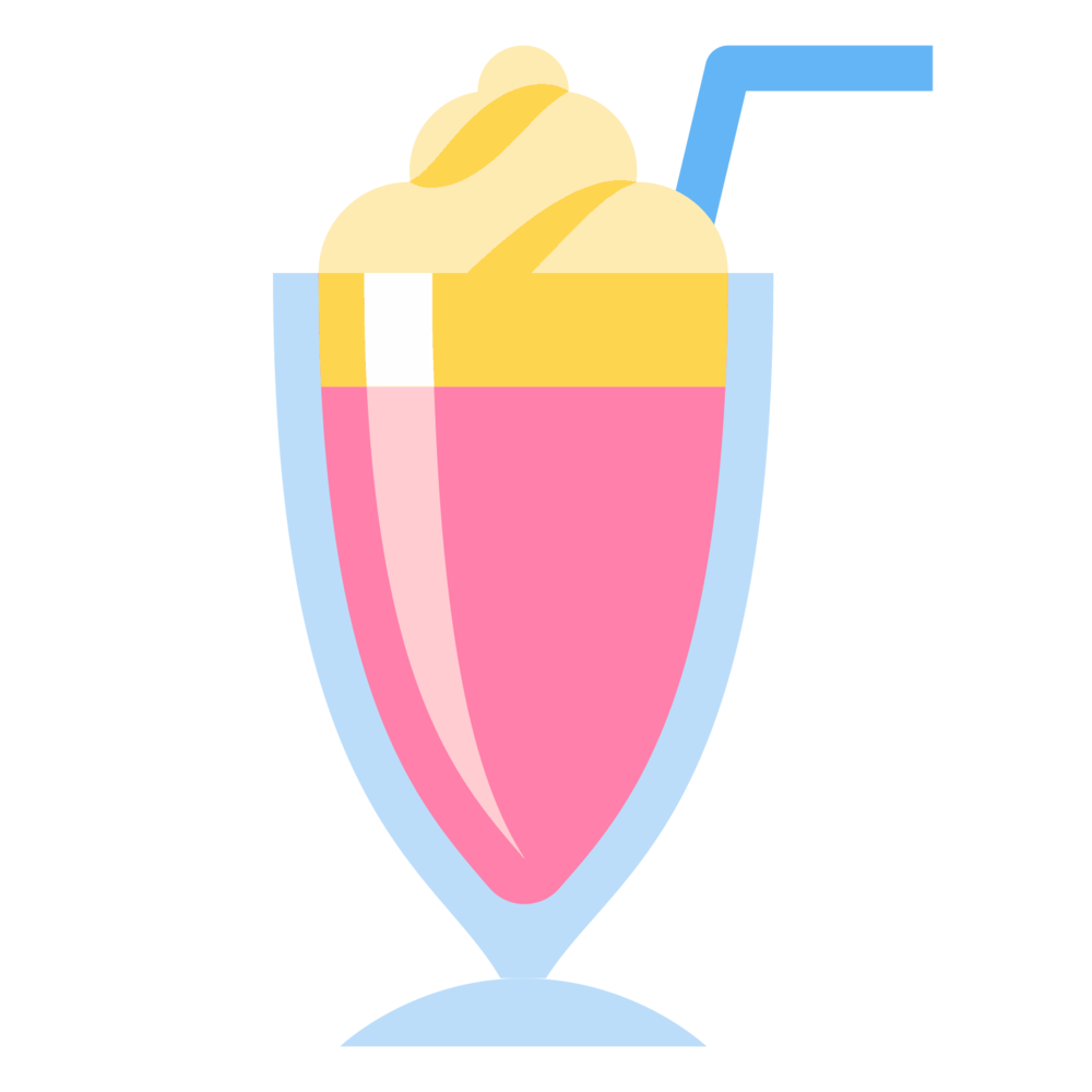 pink clipart milkshake