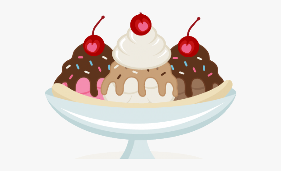 Cartoon ice cream images. Sundae clipart dessert