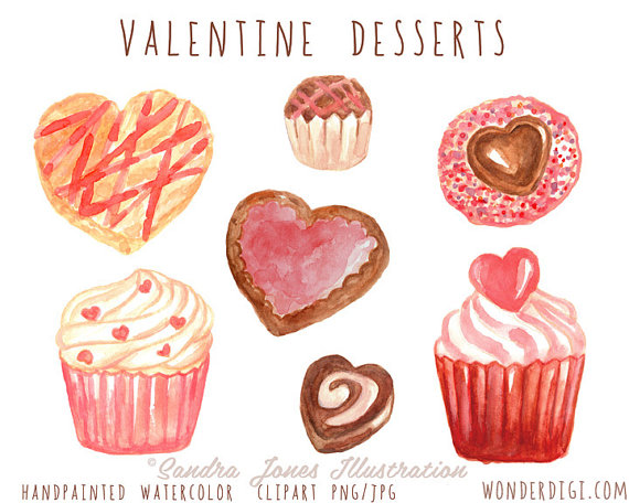 dessert clipart valentine