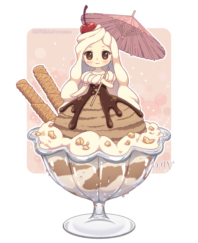 Ice cream by dav. Desserts clipart kawaii