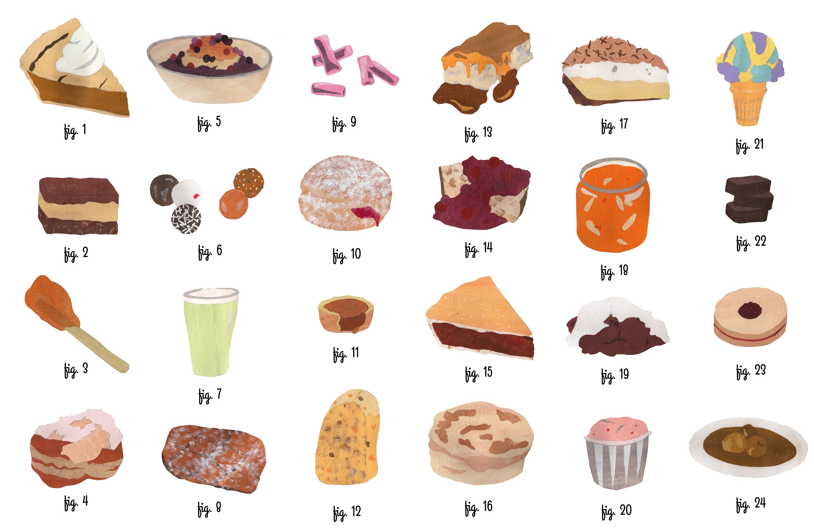 An illustrated guide to. Desserts clipart land
