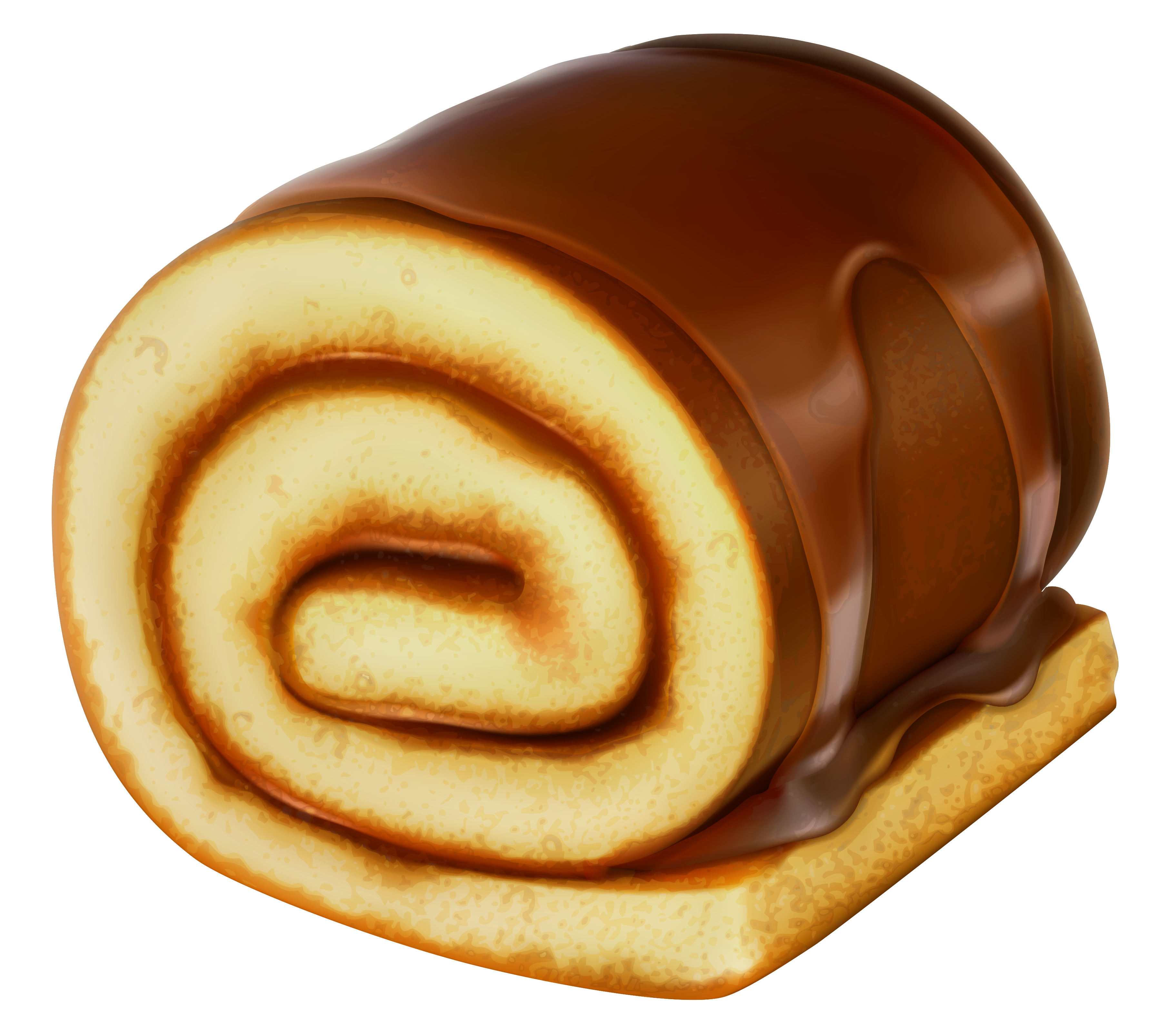 Chocolate roll png picture. Desserts clipart sponge cake