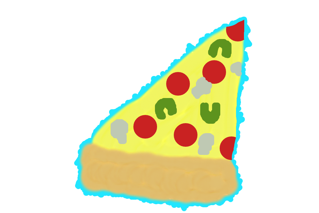 The leaning of pizza. Desserts clipart tower