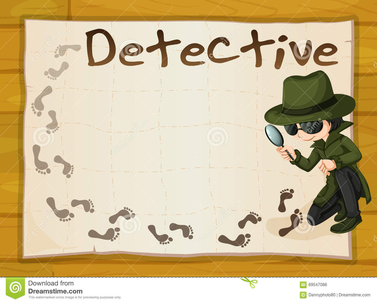 detective clipart border