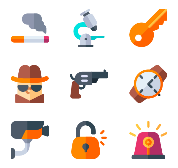  icon packs vector. Detective clipart forensic investigator