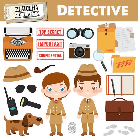 detective clipart mystery bag