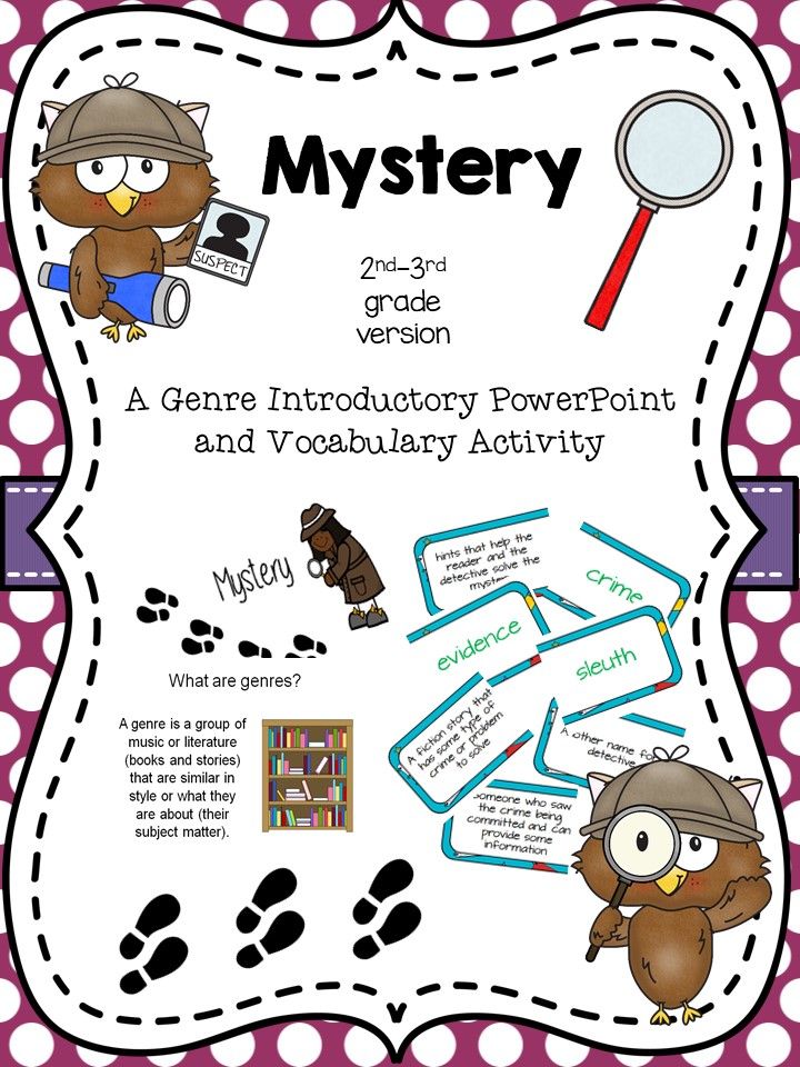 Intro and activity for. Detective clipart mystery genre