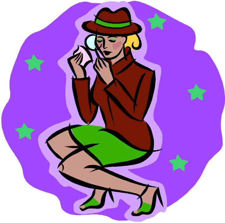 detective clipart mystery reader