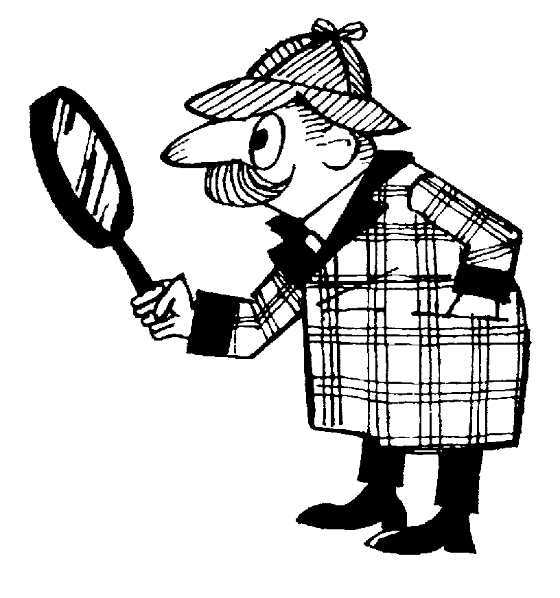 Free detective pictures download. Mystery clipart black and white
